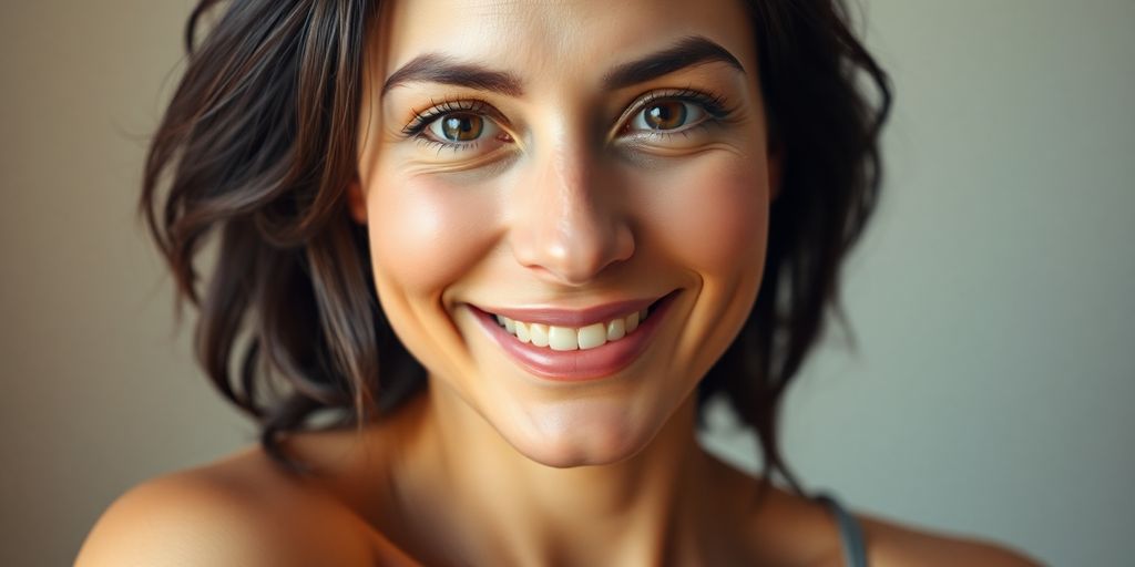 Woman standing strong, arms crossed, smiling.
